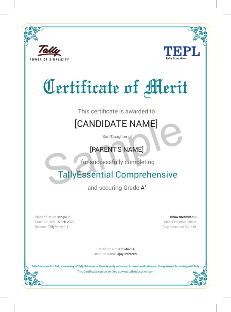 TEPL Certificate